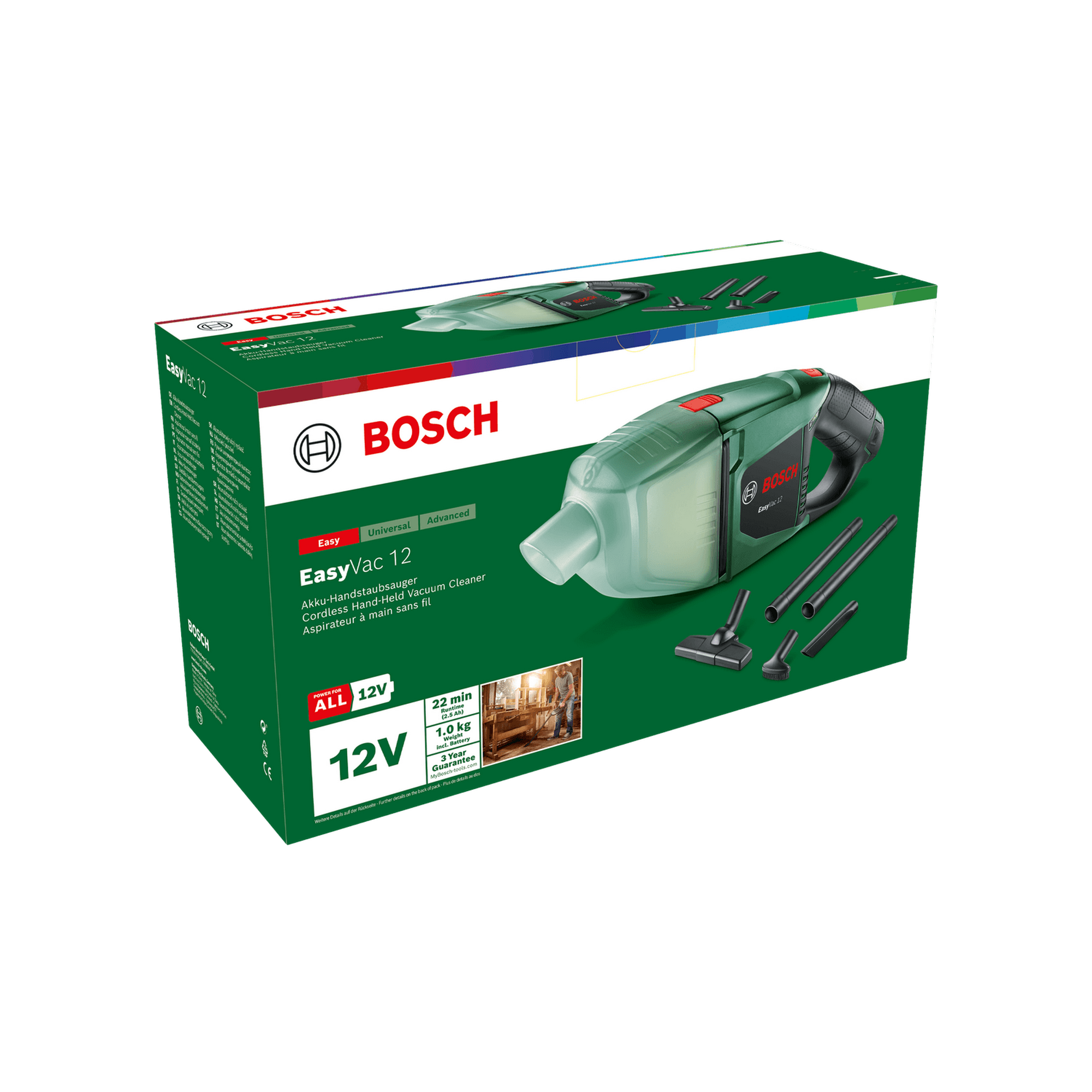 Akku-Handstaubsauger 'EasyVac 12' mit diversen Düsen