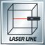 Laserlinie in einem Würfel.