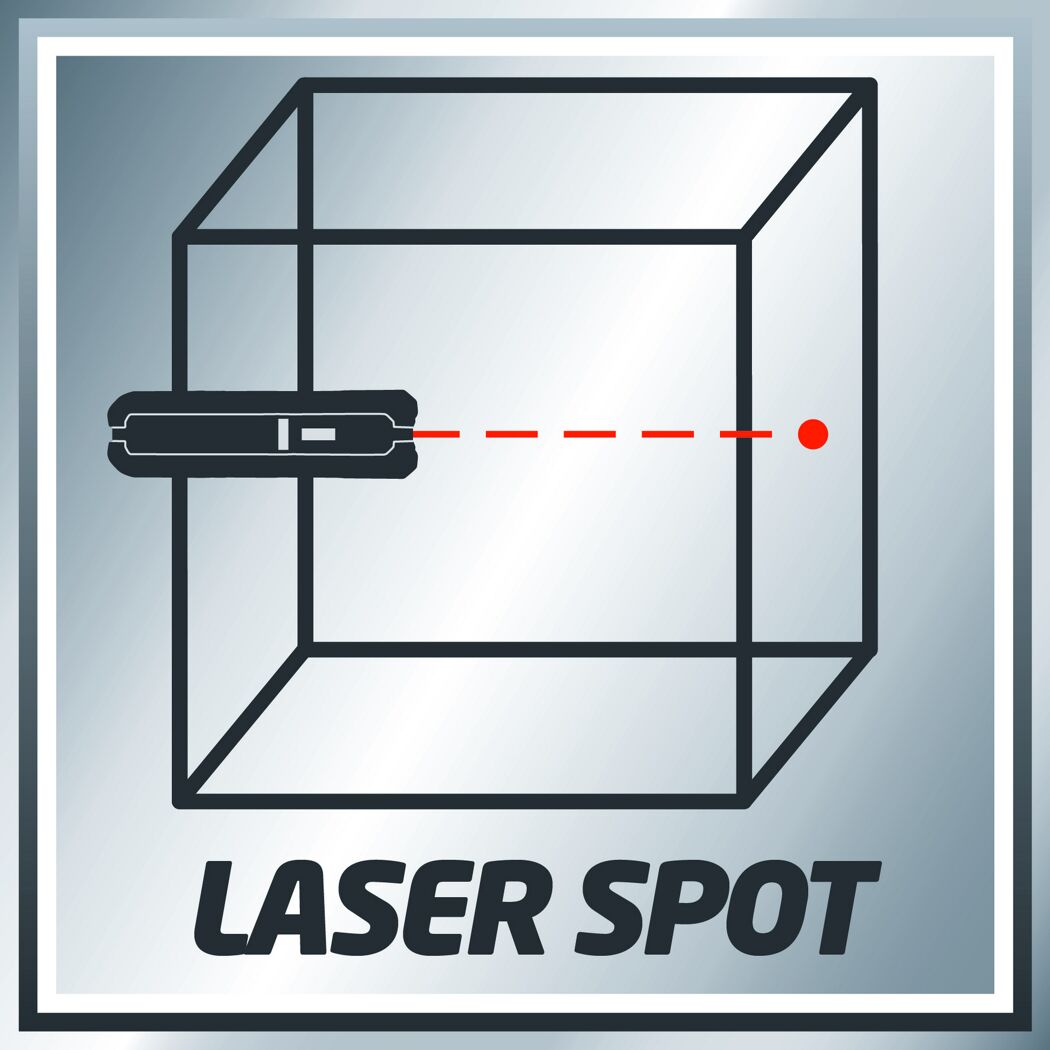 Laserpointer projiziert roten Punkt an die Wand.