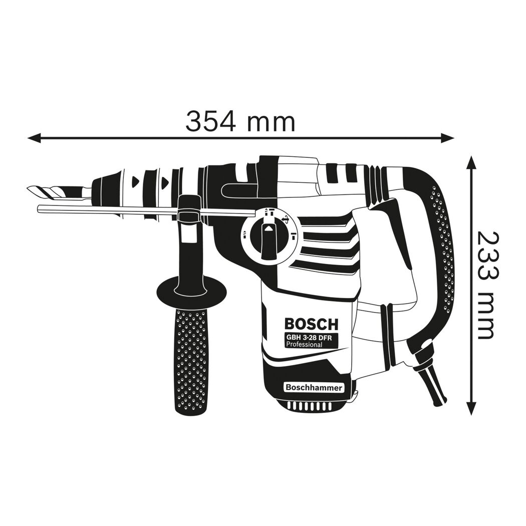 Bosch Bohrhammer GBH 3-28 DFR Professional mit Bohrer