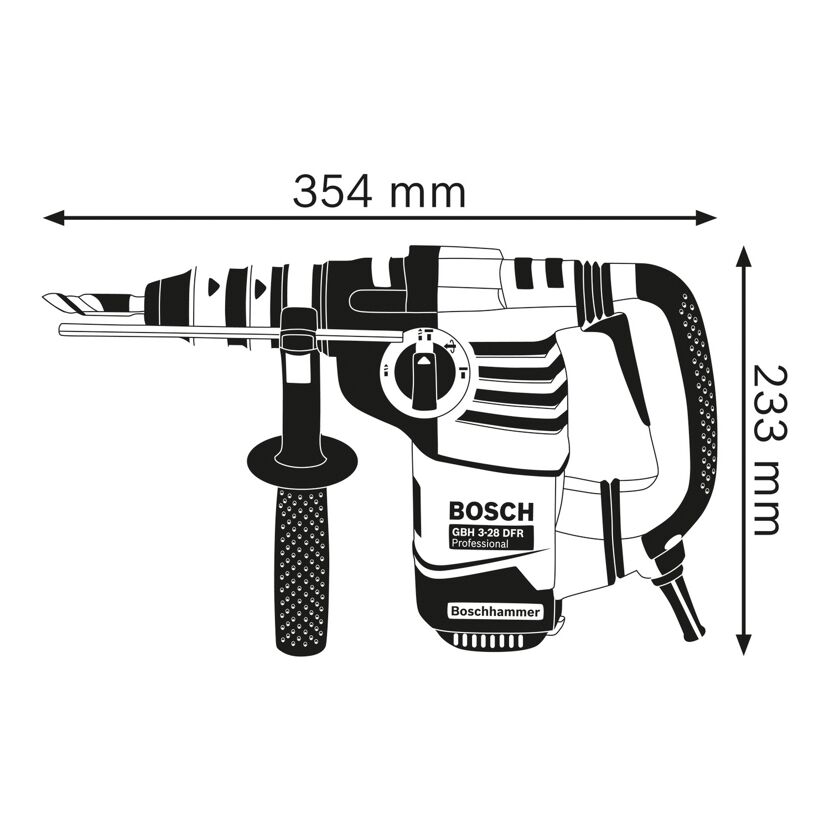Bosch Bohrhammer GBH 3-28 DFR Professional mit Bohrer