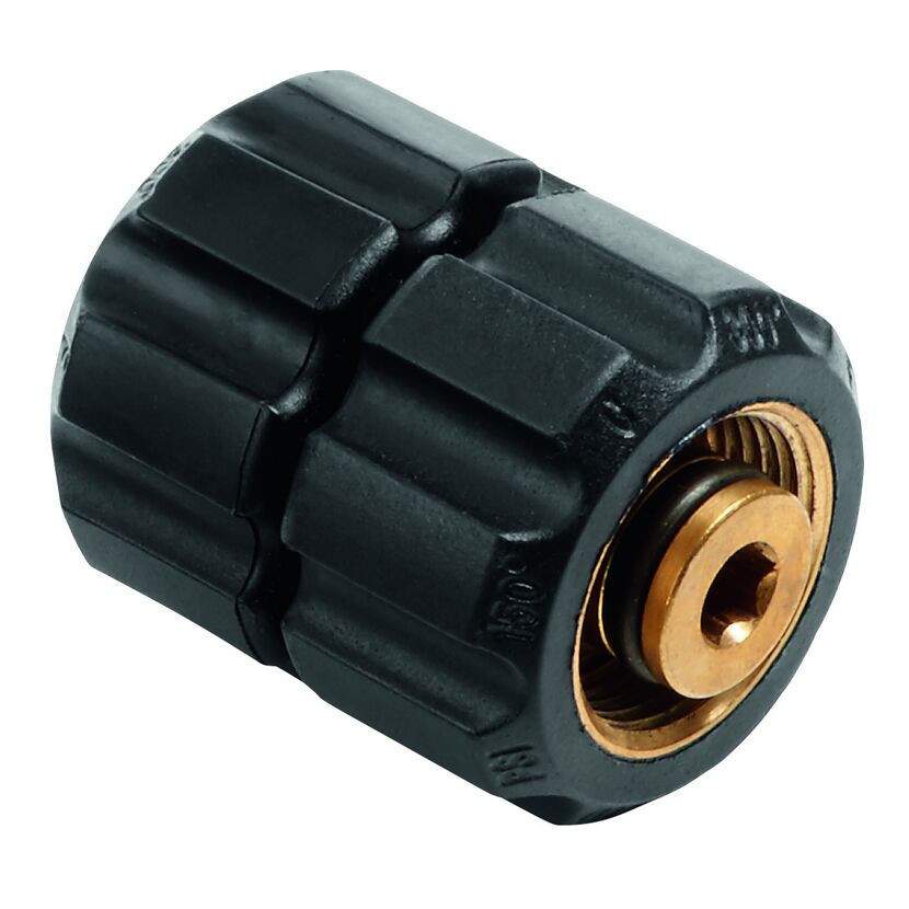 Schwarzer Adapter für Hochdruckreiniger