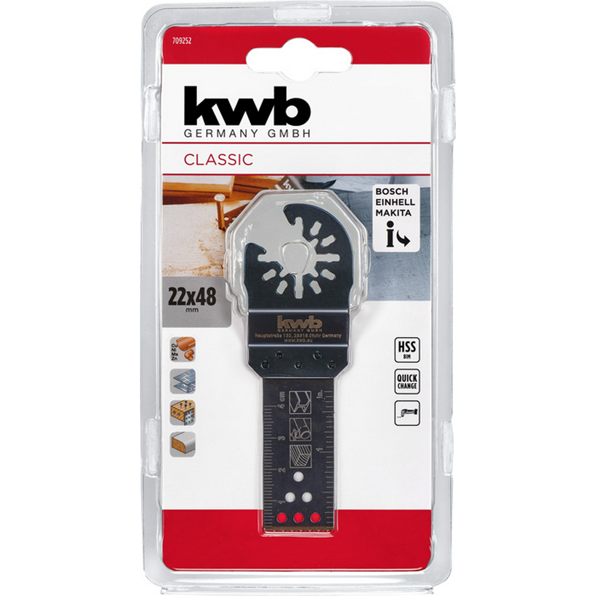 Tauchsägeblatt Bimetall 22 x 48 mm