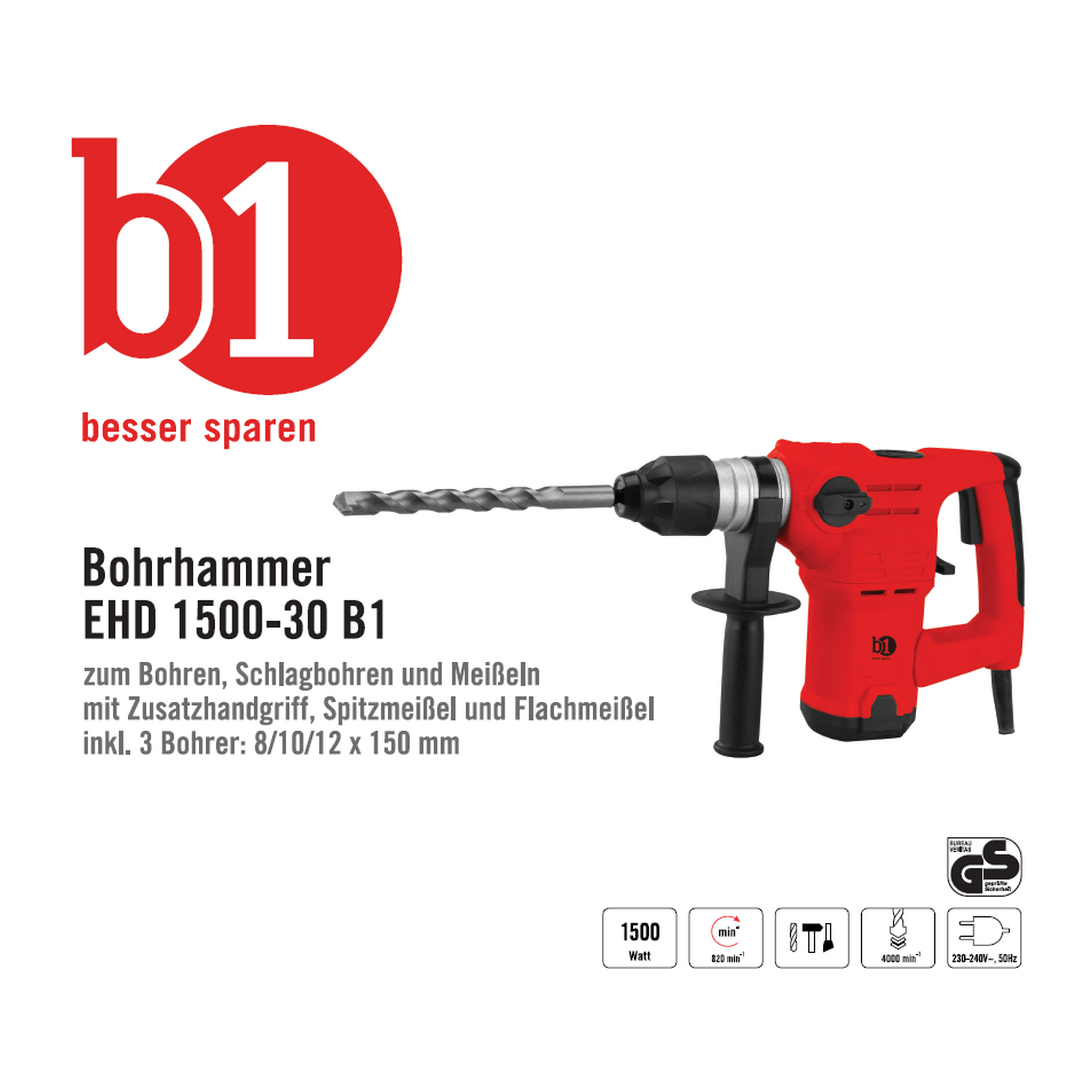 Bohrhammer 'EHD 1500-30' 1500 W + product picture