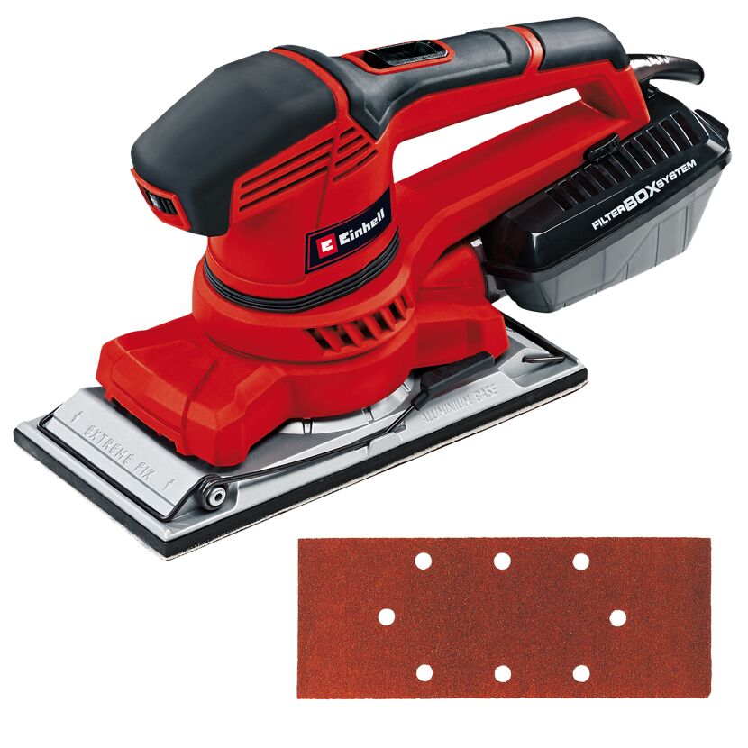 Einhell Schwingschleifer TE-OS 2520 E und Schleifpapier