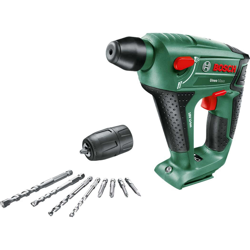 Bosch Akku-Bohrhammer Uneo Maxx mit Zubehör