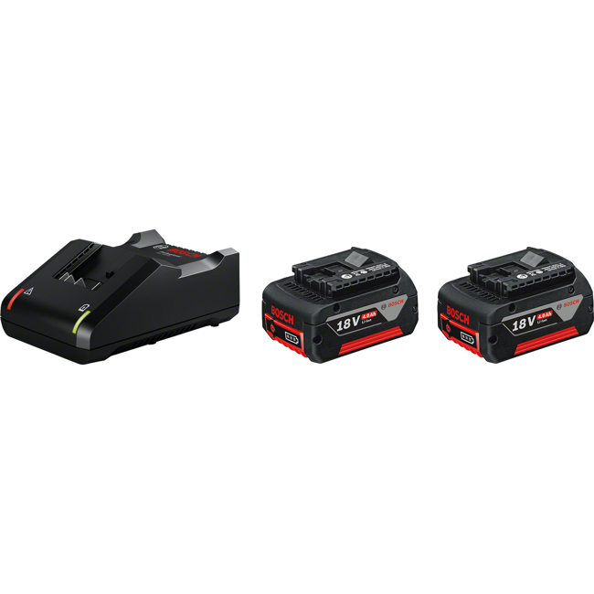 Bild von Akku-Starter-Set 'Professional' Ladegerät und 2 x Akku 18 V, 4,0 Ah
