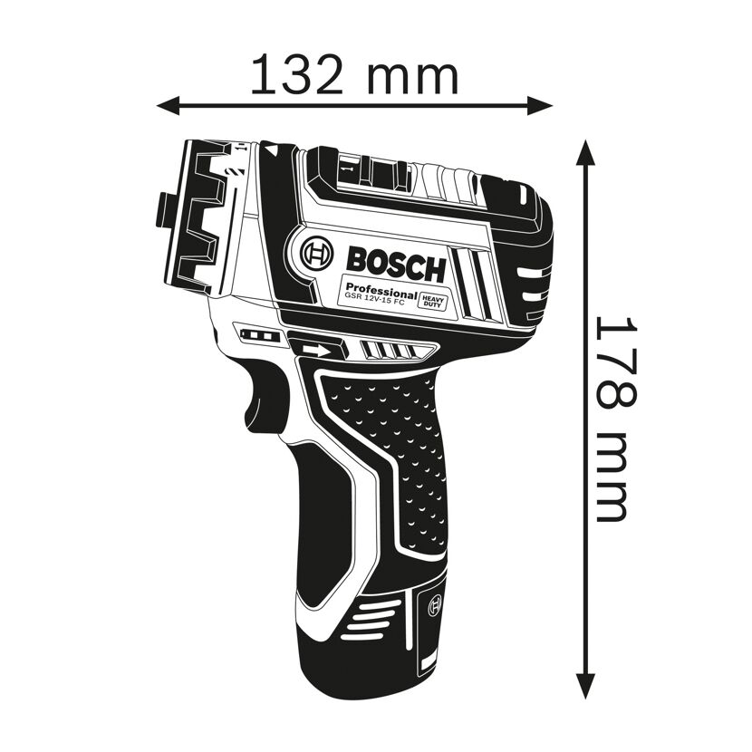 Bosch Akku-Bohrschrauber GSR 12V-15 FC