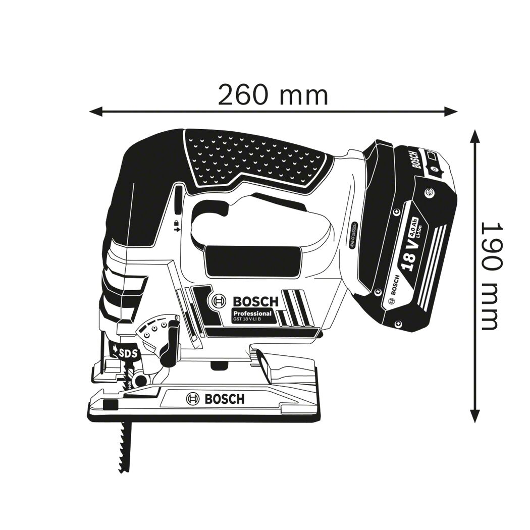 Akku-Stichsäge 'Professional GST 18 V-LI B' 18 V ohne Akku, mit Transportbox
