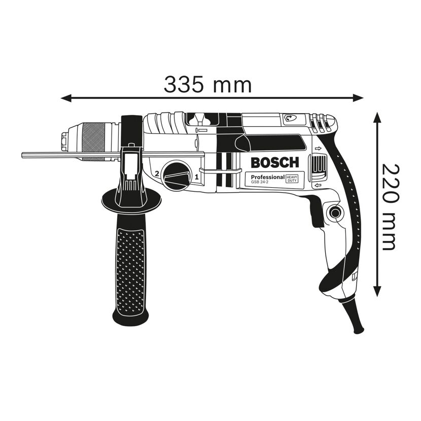 Schlagbohrmaschine GSB 24-2 von Bosch Professional