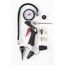 Reifenfüllpistole mit Manometer und Zubehör.