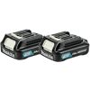Zwei Makita 10,8V 2,0 Ah Lithium-Ionen-Akkus