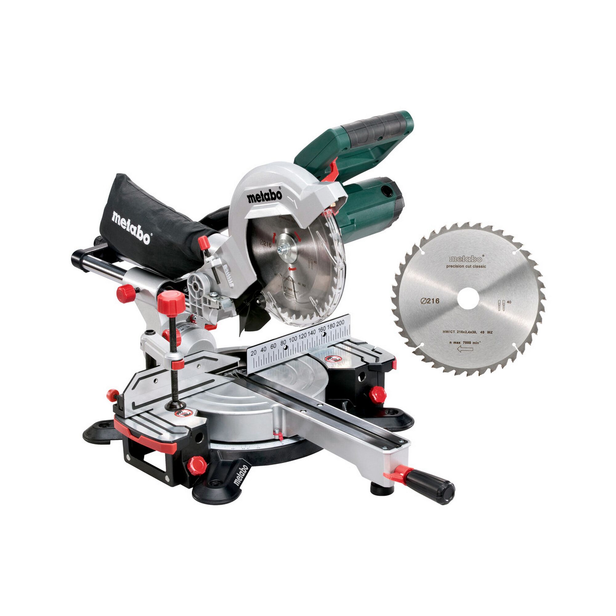 Metabo Zug-Kapp-Säge KGS 216 M Set mit Sägeblatt