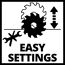 Easy Settings mit Zahnrad und Schraubenschlüssel