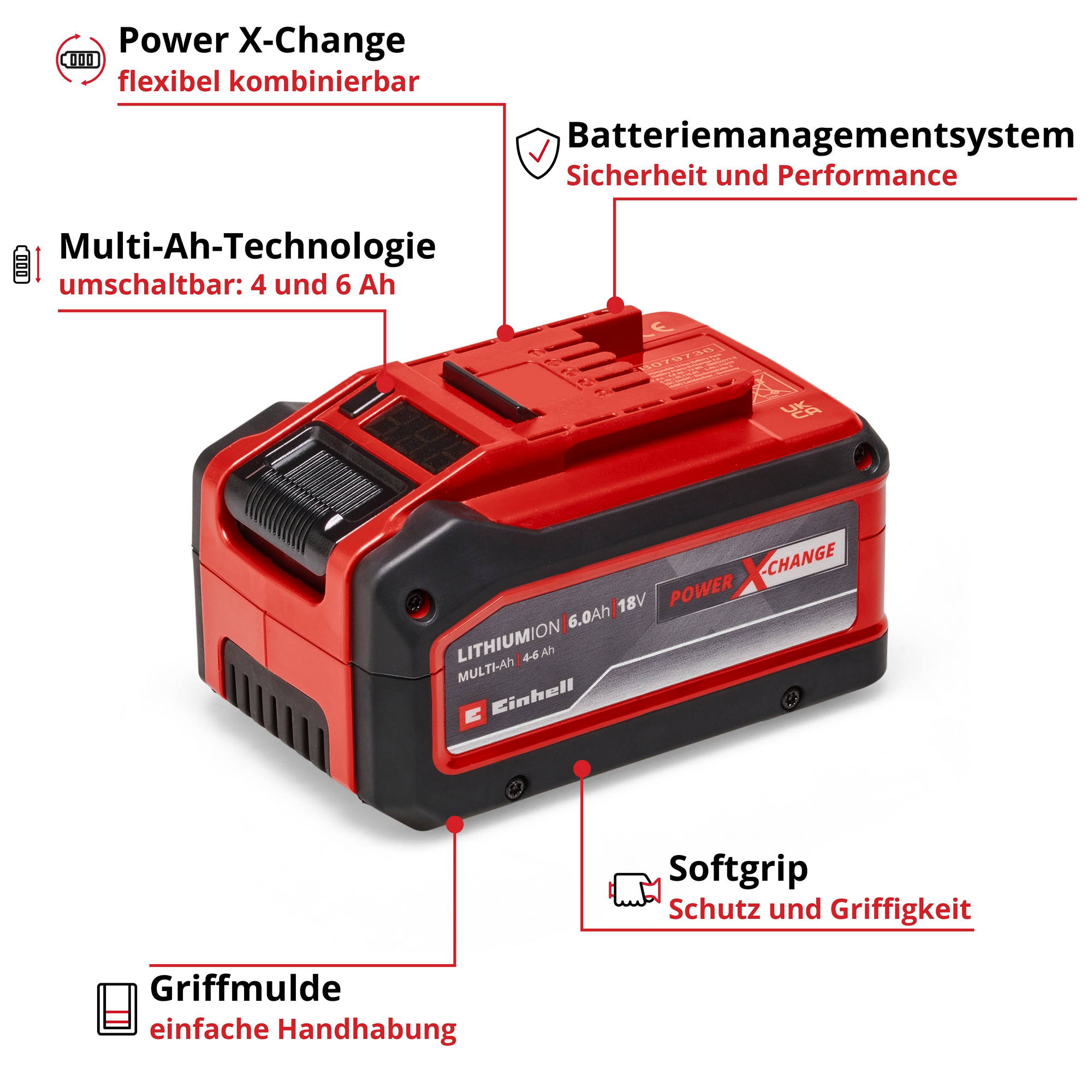 Akku 'Power X-Change Plus' Multi-Ah 18 V 4-6 Ah