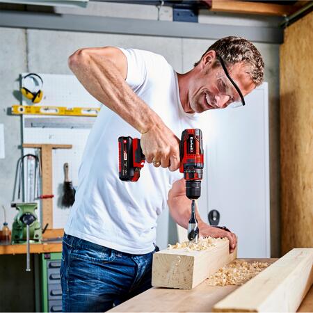 7. Bild von Combo Kit 'TC-TK 18 Li Kit' Akku-Bohrschrauber & Winkelschleifer, 18 V schwarz/rot