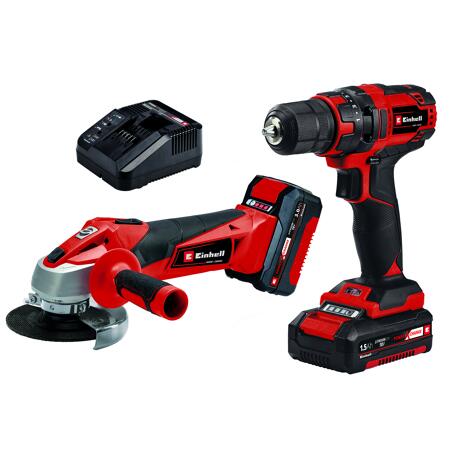 2. Bild von Combo Kit 'TC-TK 18 Li Kit' Akku-Bohrschrauber & Winkelschleifer, 18 V schwarz/rot
