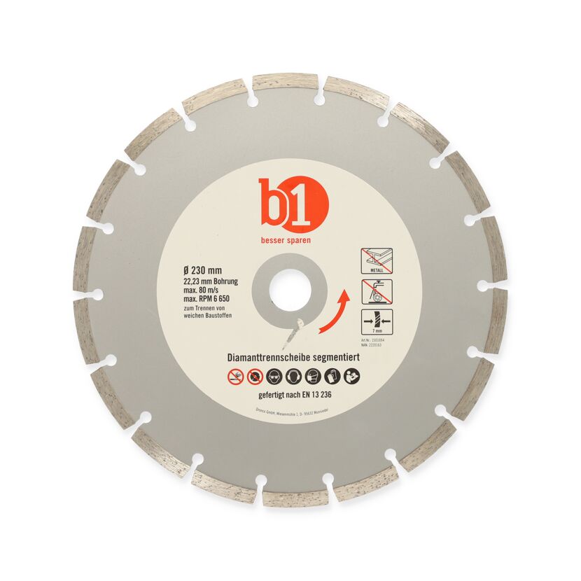 Diamant-Trennscheibe für weiche Baustoffe Ø 230 mm