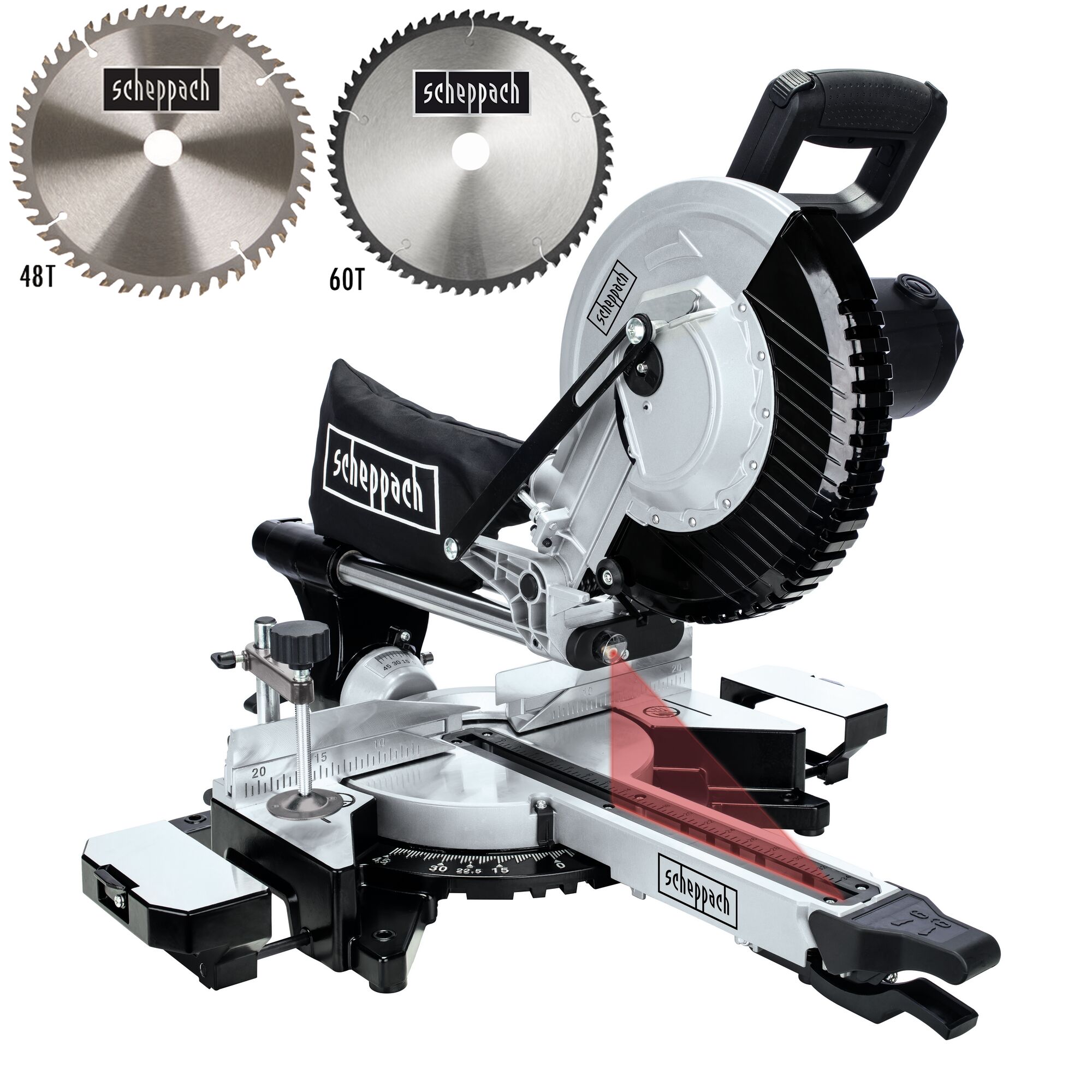 Kappzugsäge Scheppach inkl. zwei Sägeblätter