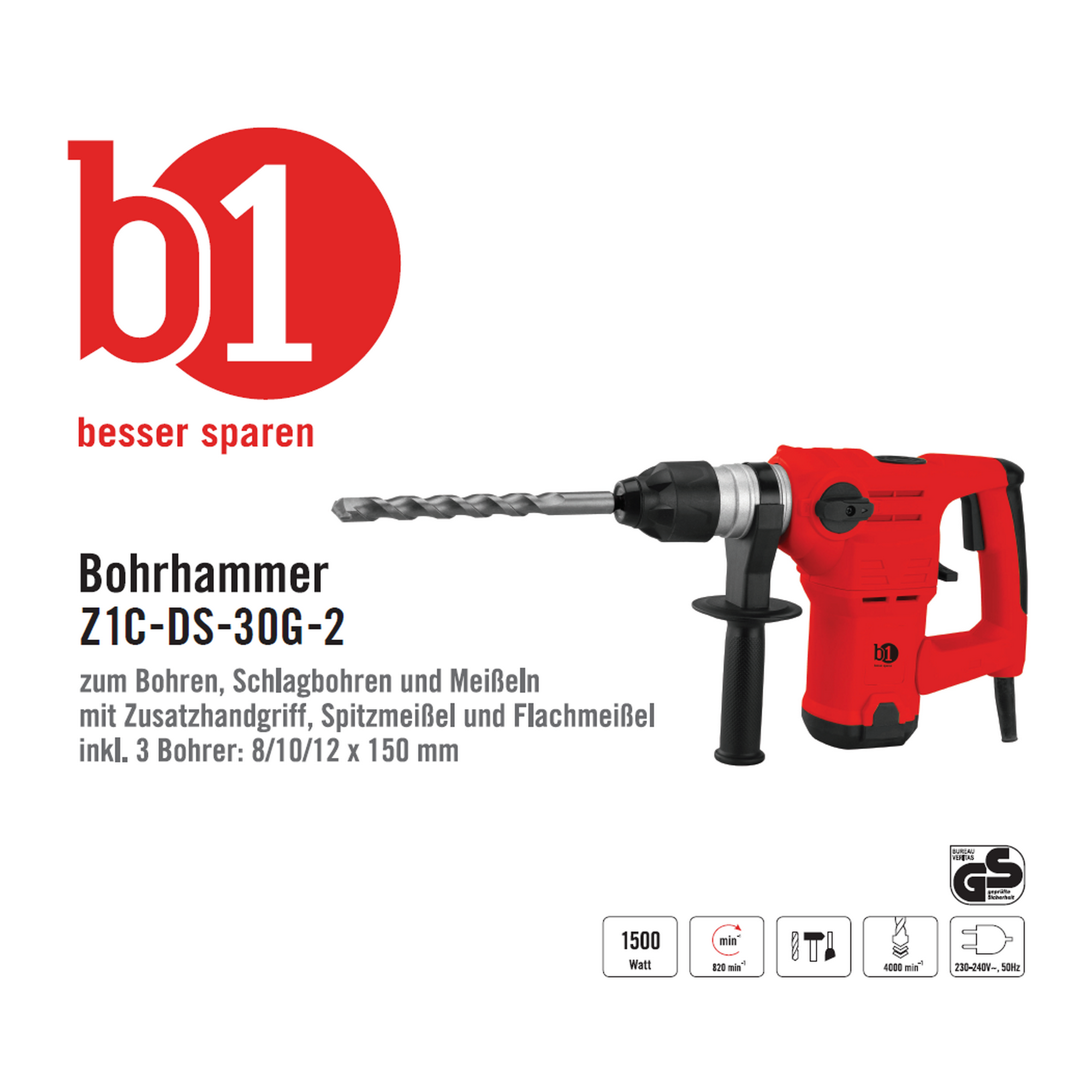 Bohrhammer 'Z1C-DS-30G-2' 1500 W + product picture