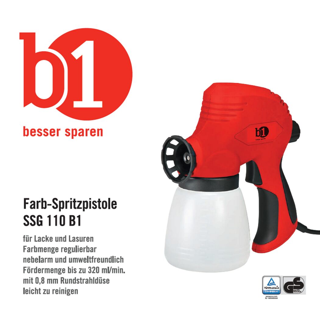 Elektrische Farbspritzpistole SSG 110 B1 rot