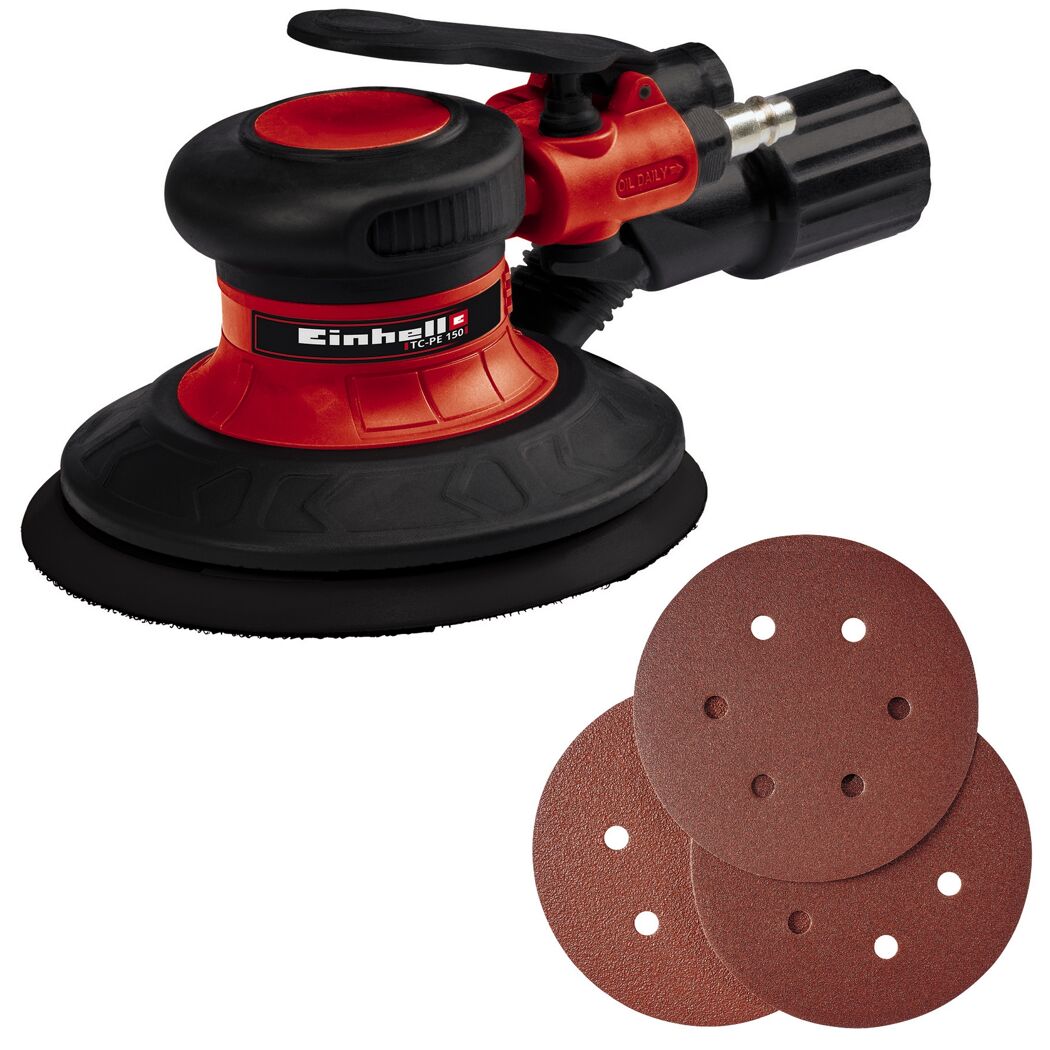 Einhell Exzenterschleifer TC-PE 150 mit Schleifpapier