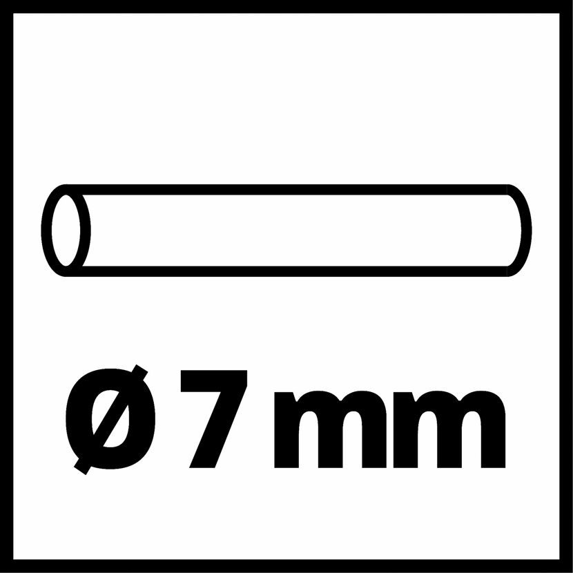 Darstellung eines Rundholzes mit 7 mm Durchmesser