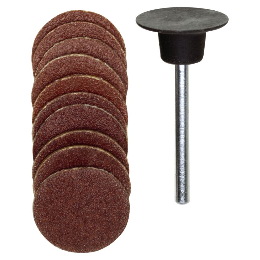Schleifteller mit Schleifscheiben 'Micromot' K120/K150 Ø 18 mm 10 Stück