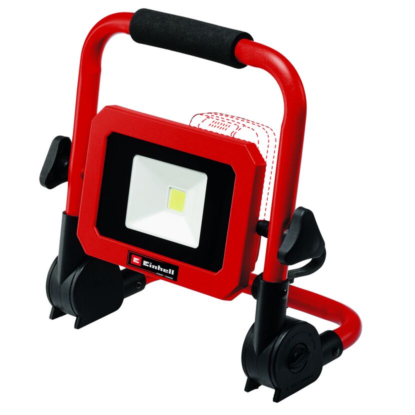 Akku LED-Baustrahler mit Griff und Standfüßen