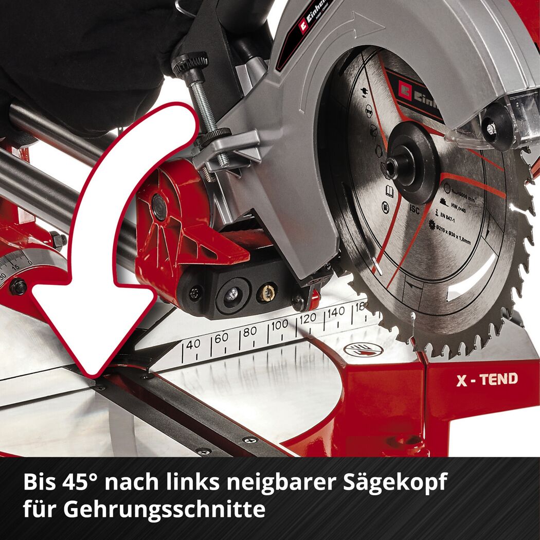 Zug-, Kapp- und Gehrungssäge 'TE-SM 36/210 Li-Solo' 18 V ohne Akku, Ø 210 mm