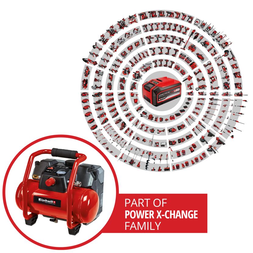 Einhell Akku-Kompressor und Power X-Change Gerätefamilie