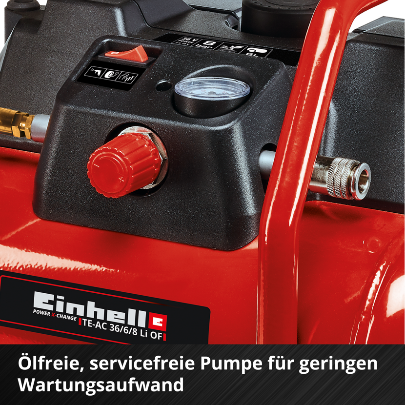 Einhell Akku-Kompressor TE-AC 36/6/8 Li OF