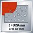 Steintrennmaschine bearbeitet Steinplatte. L=920 mm, H=70 mm