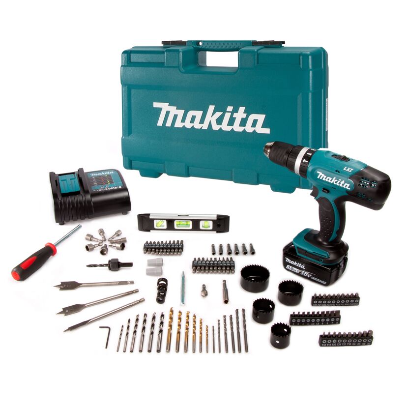 Makita Akku-Schlagbohrschrauber-Set mit Zubehör
