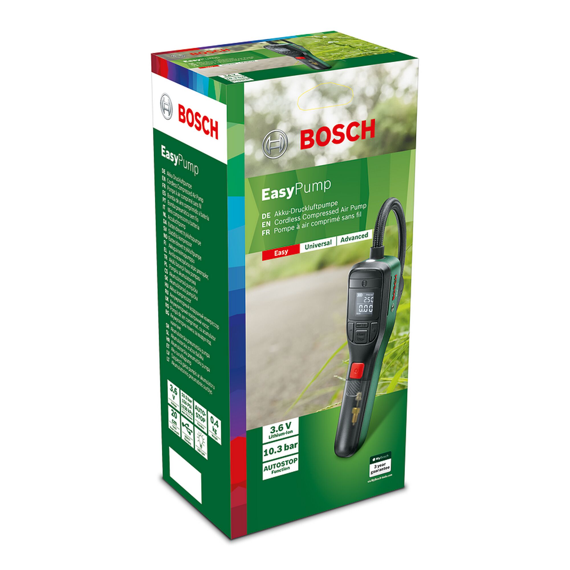 Bosch Akku-Druckluftpumpe EasyPump im Karton