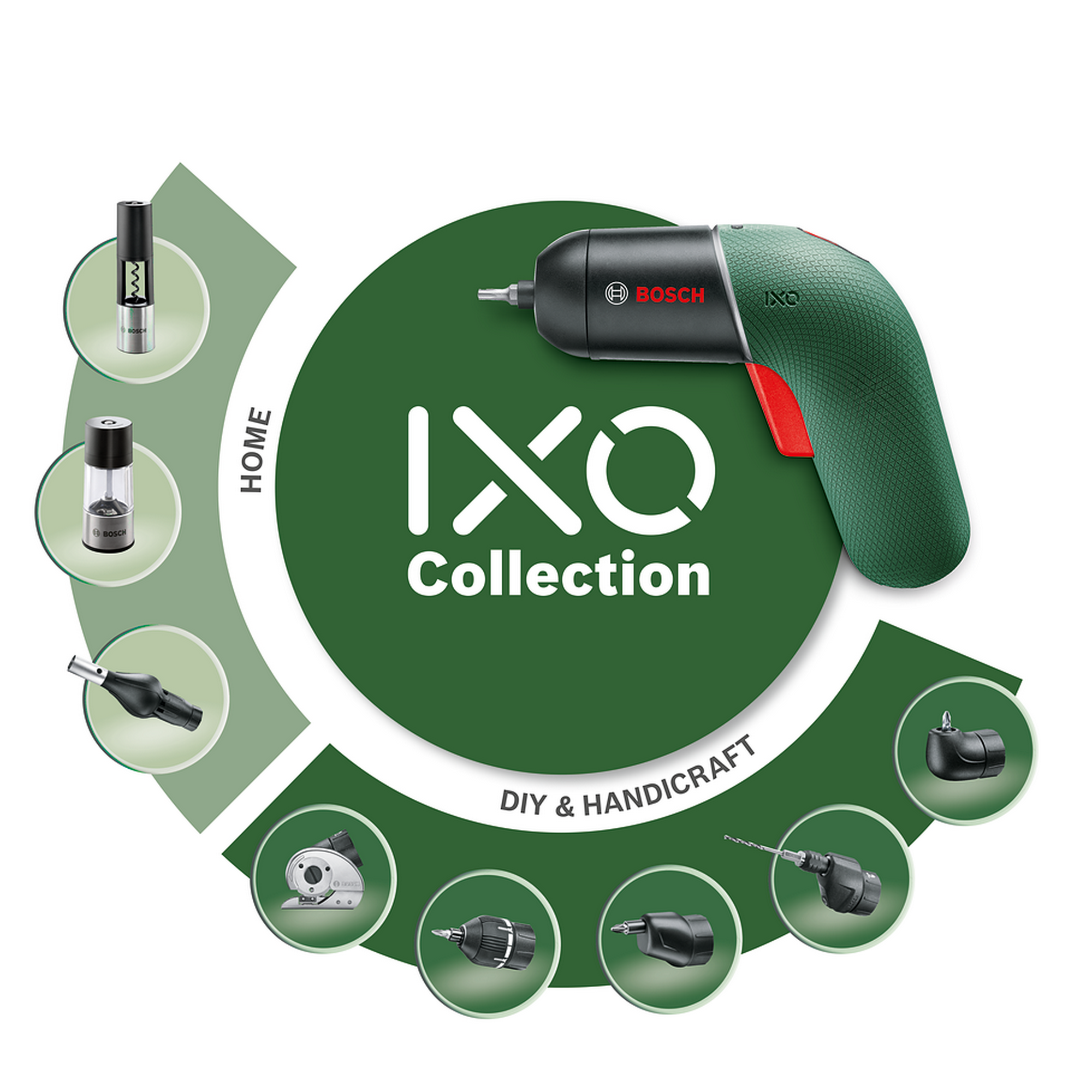 Akku-Schrauber 'IXO 6' Set - mit Winkelaufsatz und Exzenteraufsatz + product picture