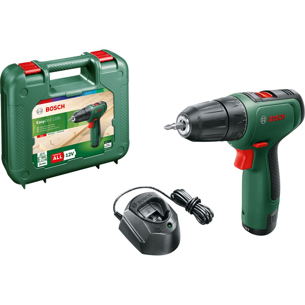 Bosch Akku-Bohrschrauber EasyDrill 1200 mit Ladegerät und Koffer