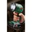 Hand hält grüne Akku-Lampe von Bosch