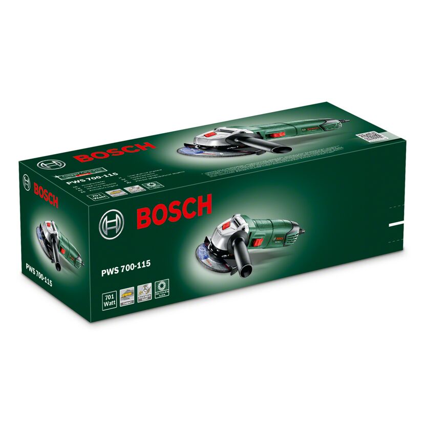 Bosch PWS 700-115 Winkelschleifer in Verpackung