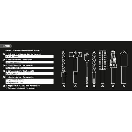 3. Bild von Holzbohrer-Set 24-teilig