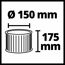 Faltenfilter mit den Maßen 150 x 175 mm.