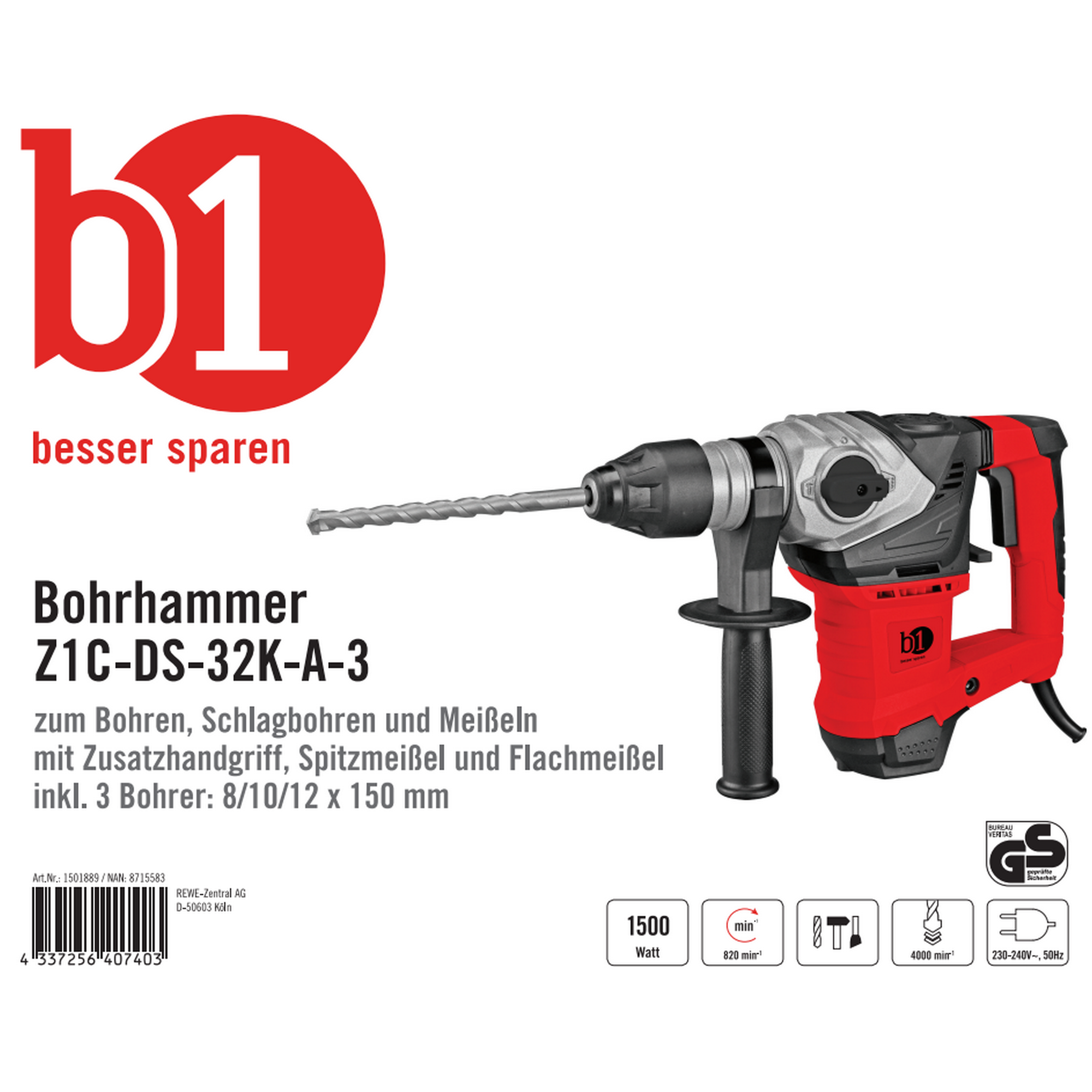Bohrhammer 'Z1C-DS-32K-A-3' 1500 W + product picture