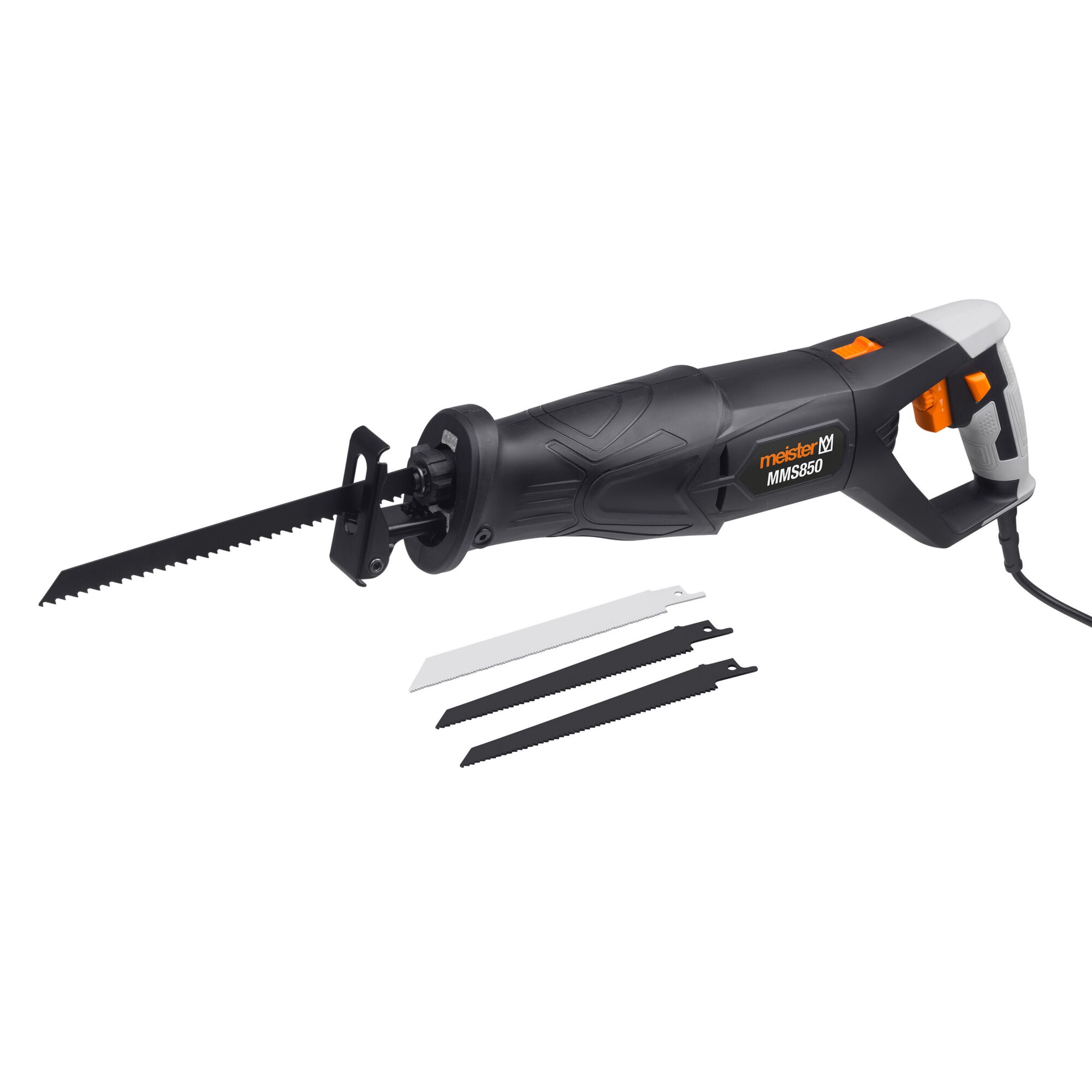 Säbelsäge MMS850 von Meister mit drei Sägeblättern