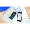 Bosch Laser-Entfernungsmesser und Smartphone mit Bauplan