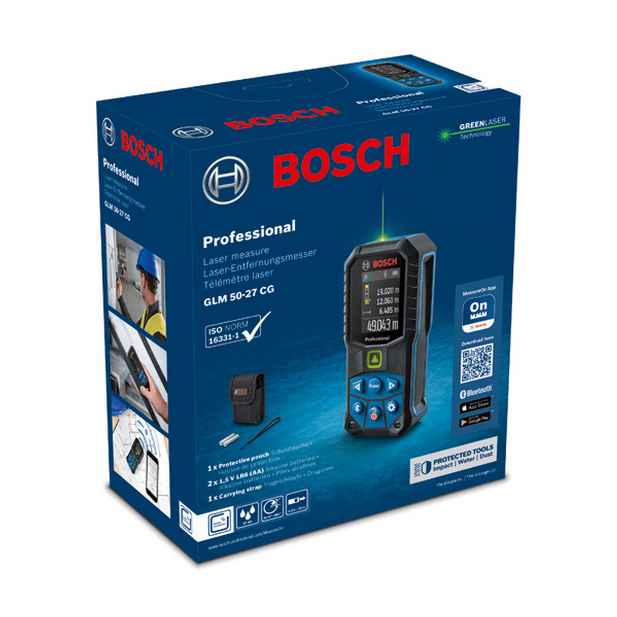 Laser-Entfernungsmesser 'Professional GLM 50-27 CG' mit Schutztasche