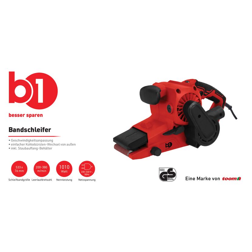 Roter Bandschleifer von b1