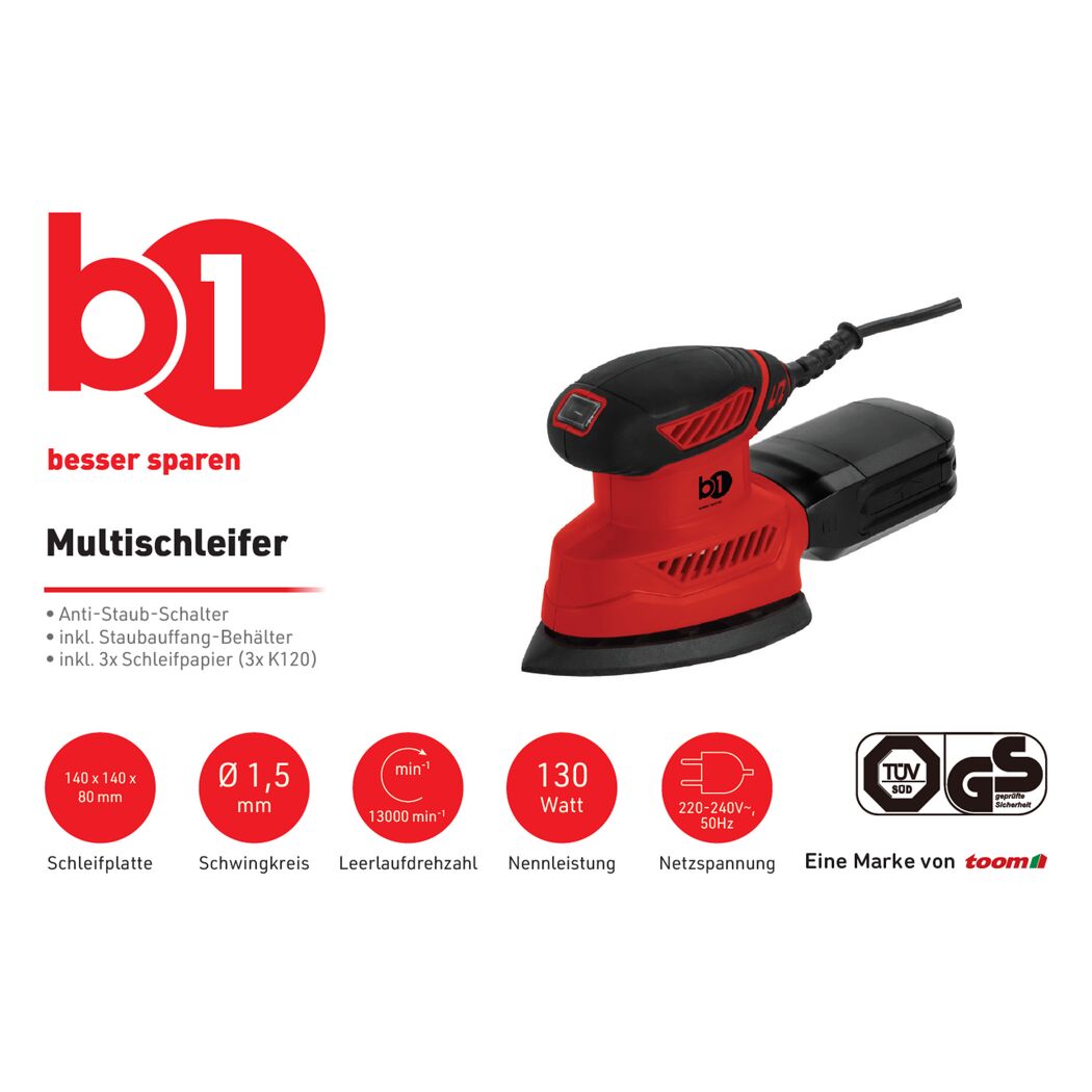 Rot-schwarzer Multischleifer