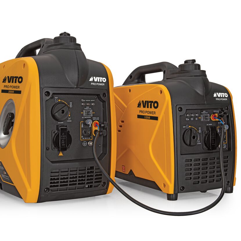 Zwei tragbare Inverter-Stromerzeuger Vito Pro Power