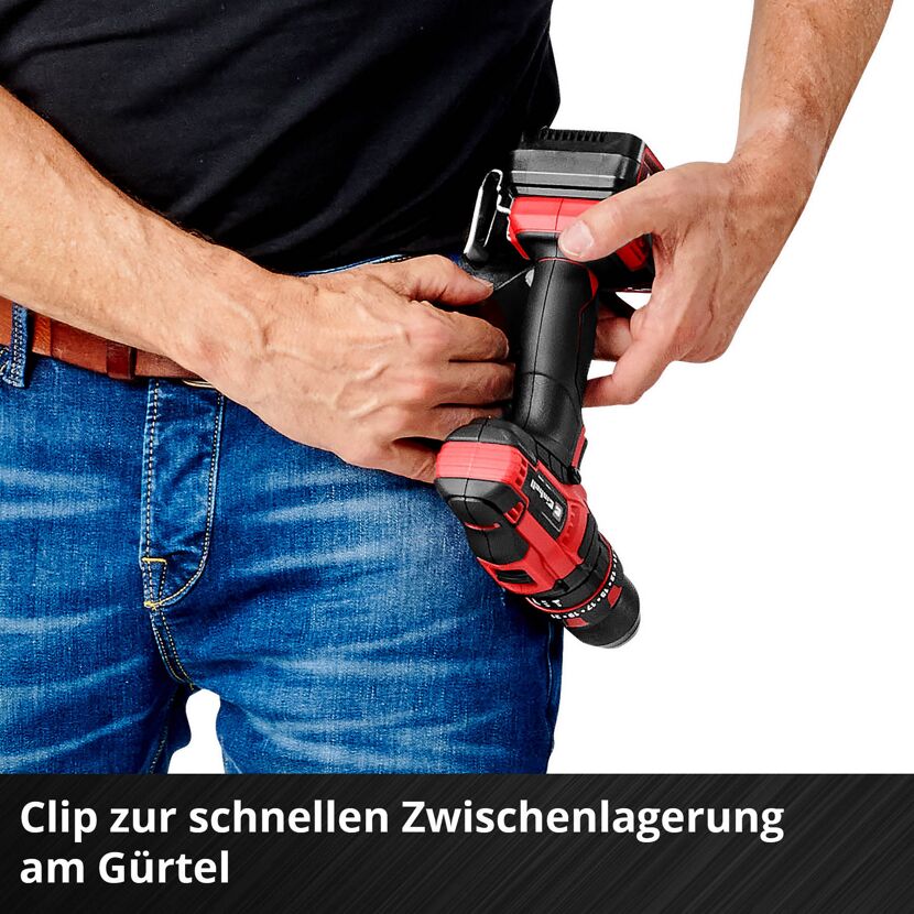 Bohrschrauber mit Gürtelclip