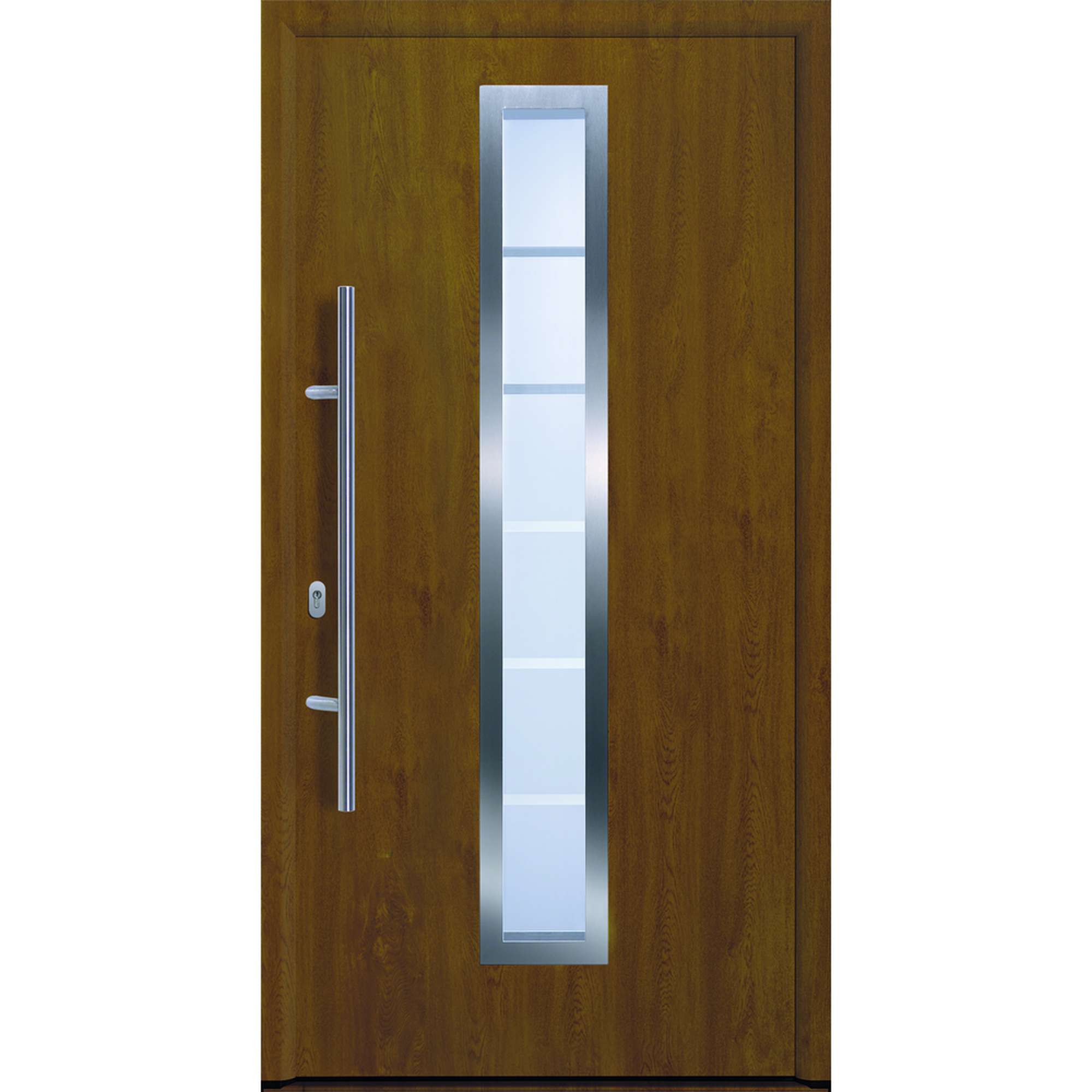 Haustür "EcoDoor" GoldenOak DIN L